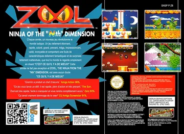 Zool - Ninja of the 'Nth' Dimension (Europe) box cover back